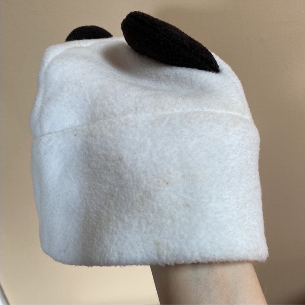 VTG Y2K Punch Brand Panda Bear Fleece Winter Hat Ears - Picture 10 of 12